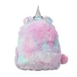 MOCA Unicorn Plush Furry Small Mini Backpack bagpack Backpacks for Girls Kids Children Travelling Outdoor Picnic Party Bagpack Daypack Backpack for Little Kid Girls