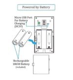 IFITech Wireless Smart Life 720P/1MP Video Resolution PIR Motion Detection Alert Night Vision Full HD Camera Built-in Rechargeable Battery Wireless Video Doorbell, Chime - Silver - Image 8