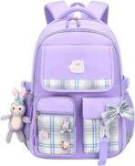 ADSON Kawaii Girls Korean Tie Bow Travel School Bag|Backpack Aesthetics Large 16Inches Capacity Casual Day Pack Bookbag Rucksack School|College Backpack, Princess Backpack Bookbag