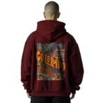 Nobero Oversized Hoodies for Man Stylish | 280 GSM Rich Cotton Fleece Printed Oversized Fit Hooded Full Sleeve Oversized Sweatshirt for Men | Stylish Casual Wear Winter Hoodies for Men - Image 3
