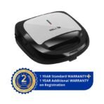 iBELL SM1301 3-in-1 Sandwich Maker, Big Size, 750 Watt, with Detachable Plates for Toast/Waffle/Grill (24 x 24 x 10 cm) - Image 3