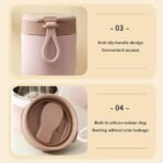 730ml Stainless Steel Lunch Pot  Leakproof Meal Jar with Foldable Spoon, Ideal Tiffin Box for Meals, Lunch, Office, School, College – Fern Green - Image 5