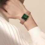 Carlington Iconic 2040 Analog Ladies Watch with Premium Mesh Chain, Scratch-Resistant Dial, and Water-Resistant Body – Square Dial Watches for Women and Girls - Image 4