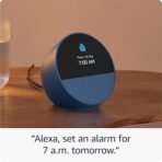 Smart alarm clock with vibrant sound, Alexa and Bluetooth | Blue - Image 5