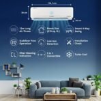 Lloyd 2.0 Ton 5 Star Inverter Split AC (5 in 1 Convertible, Copper, Anti-Viral + PM 2.5 Filter, White with Golden Deco Strip, GLS24I5FWGEV) - Image 3