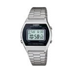 Casio Vintage B640WD-1AVDF Digital Multicolor Dial Unisex Watch Silver Metal Strap (D129)