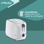 Bajaj ATX 4 750 watts 2-Slice Pop-up Toaster | Dust Cover & Slide Out Crumb Tray | 6-Level Browning Controls | Mid-Cycle Cancel Feature | 2-Yr Warranty | 750 watts | Electric Toaster 【White】 - Image 9