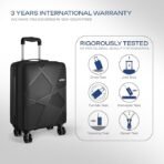 Safari Pentagon Pro 8 Wheels Cabin Trolley Bag Polypropylene Hard Case, 360º Wheeling Carry on Luggage for Men & Women, Suitcase for Travel, Black, 55 cm - Image 7