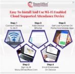 Team Office Touch-Less Face Attendance Device with Cloud Attendance Software (Face + Wi-Fi), Black - Image 5