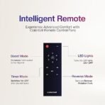 Colorbot Helix BLDC Ceiling Fans 1200mm | BEE 5 Star Rated | 370 RPM | Savings up to 65% | Remote Control (Boost, Timer, LED, Reverse Mode) | 4 Years Warranty (Urban Oak) - Image 3