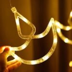 Party Propz Diya Lights for Decoration- 10 LED, 8 Flashing Mode, Diwali Lights for Decoration for Home, Diwali Curtain Lights for Mandir Decorations Items, Pooja Room Decorations Light - Image 2