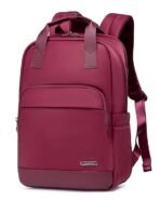 Chantria Stylish Backpack for Women 12L Small 14-inch Laptop Bag Water-resistant Skin-friendly Nylon 2 in 1 Backpack Handbag Multiple Pocket for Office Casual CollegeV