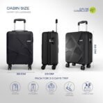 Safari Pentagon Pro 8 Wheels Cabin Trolley Bag Polypropylene Hard Case, 360º Wheeling Carry on Luggage for Men & Women, Suitcase for Travel, Black, 55 cm - Image 8