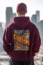 Nobero Oversized Hoodies for Man Stylish | 280 GSM Rich Cotton Fleece Printed Oversized Fit Hooded Full Sleeve Oversized Sweatshirt for Men | Stylish Casual Wear Winter Hoodies for Men - Image 4