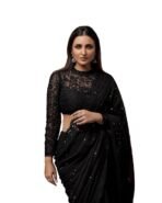 Sidhidata Women's Sequence Work Georgette Saree With Blouse Piece (Parineeti Sequence) - Image 2