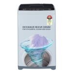 Haier 7 Kg 5 Star Fully Automatic Top Load Washing Machine with Oceanus Wave Drum, Magic Filter, 8 Wash Programs (HWM70-AE, Moonlight Silver, Stainless Steel Drum, 15 Mins Quick Wash)