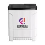 Godrej 8 Kg 5 Star Tri-Roto Scrub Pulsator Semi-Automatic Top Load Washing Machine Appliance (WSEDGE ULT 80 5.0 DB2M CSBK, Crystal Black)