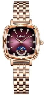 LONGBO Labaoli Women Stainless Steel Watches Analog Rose Gold Band and Square Dial Women's Watch for Girls &Miss & Ladies Diamond Studded with Stylish Watches Waterproof | Gift for Wife | Gift for Sister