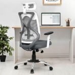 Da URBAN® Merlion Office Chair,High Back Mesh Ergonomic Home Office Desk Chair with 3 Years Warranty, Adjustable Armrests,Adjustable Lumbar Support,Tilt Lock Mechanism (Grey)Da URBAN® Merlion Office Chair,High Back Mesh Ergonomic Home Office Desk Chair with 3 Years Warranty, Adjustable Armrests,Adjustable Lumbar Support,Tilt Lock Mechanism (Grey)