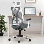 Da URBAN® Merlion Office Chair,High Back Mesh Ergonomic Home Office Desk Chair with 3 Years Warranty, Adjustable Armrests,Adjustable Lumbar Support,Tilt Lock Mechanism (Grey)Da URBAN® Merlion Office Chair,High Back Mesh Ergonomic Home Office Desk Chair with 3 Years Warranty, Adjustable Armrests,Adjustable Lumbar Support,Tilt Lock Mechanism (Grey)