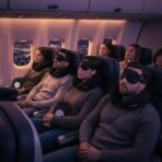 Travel Neck Pillow - 100% Memory Foam Neck Support Pillow for Flight Travel, Adjustable Velcro Straps, Includes Eye Mask & Noise Isolating Ear Plugs with Free Travel Pouch | Velvet Black - Image 8