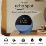 Smart alarm clock with vibrant sound, Alexa and Bluetooth | Blue