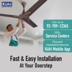 KUHL Prima A7 1200mm Stylish 65% Power Saving BLDC Ceiling Fan with Remote |29W | BEE 5 Star Rated & ISI Marked|High Air Delivery with LED Indicators|2 Yrs Warranty |Espresso Brown Visit the KUHL Store - Image 10