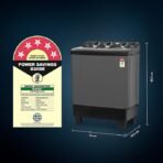 ONIDA 7 kg 5 Star Semi Automatic Top Loading Washing Machine (S70GR,Grey, 5 Spin Storm Pulsator, Powerful Wash Motor, Magic Filter) - Image 2