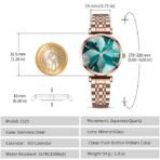 NIBOSI Women Stainless Steel Watches Analog Rose Gold Band and Square Dial Women's Watch for Girls&Miss&Ladies Diamond Studded with Stylish Watches Waterproof - Image 2
