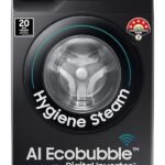 Samsung 8 kg, 5 star, Eco Bubble Technology, AI Control, Wi-Fi, Fully-Automatic Front Load Washing Machine (WW80T504DAB1TL, Hygiene Steam, Black Caviar, Awarded as Washing Machine Brand of the year)