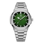 Carlton London Men Stainless Steel Analog Watch | Green Waterproof Watches for Men Boys Male | Fashionable Trendy Quartz Movement Wrist Watch - CLSGRNNM - Image 2