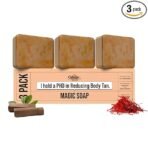 Ghar Soaps Sandalwood & Saffron Magic Soaps For Bath (300 Gms Pack Of 3) | Paraben Free | Chandan & Kesar Bath Soap | Handmade Soaps For Glowing | Skin Brightening Soap For Men & Women [AA1102/281] - Image 2