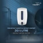 V-Guard Zio Geyser 5 Litre Instant Water Heater | Advanced Multi-Layered Safety | 3000 W Powerful Heating | Suitable For Kitchen & Bathroom | 5 Year Inner Tank Warranty by V-Guard | White-Blue - Image 3