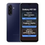 Samsung Galaxy M17 5G (Sapphire Black, 4GB RAM, 128GB Storage)| 50MP OIS Triple Camera| Gorilla Glass Victus| IP54 Rating| 6 Gen of OS Upgrades| AI| Circle to Search| Gemini Live| Without Charger