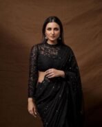 Sidhidata Women's Sequence Work Georgette Saree With Blouse Piece (Parineeti Sequence) - Image 7