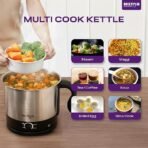 Milton Champ 1.5L 600W Electric Multi Cook Kettle with Steamer | Multipurpose Electric Kettle for Boiling Eggs, Water, Milk, Tea, Noodles & Soup | Stainless Steel Body | 3 Modes | 1 Year Warranty - Image 2