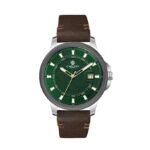 Carlton London Duke Men Leather Analog Dated Watch | Green Waterproof Watches for Men Boys Male  Fashionable Trendy Quartz Movement Wrist Watch  CLLSGRN