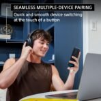 Sony WH-1000XM4 Industry Leading Wireless Noise Cancellation Bluetooth Over Ear Headphones with Mic for Phone Calls, 30 Hours Battery Life, Quick Charge, AUX, Touch Control and Voice Control - Black[AA1098/31] - Image 10