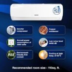 Voltas 1 Ton 3 Star, Inverter Split AC (Copper, LED Display, Anti-dust Filter, 123V Vectra Elegant, White) - Image 2