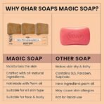 Ghar Soaps Sandalwood & Saffron Magic Soaps For Bath (300 Gms Pack Of 3) | Paraben Free | Chandan & Kesar Bath Soap | Handmade Soaps For Glowing | Skin Brightening Soap For Men & Women [AA1102/281] - Image 8