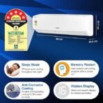 Voltas 185V Vectra Elegant 1.5 Ton 5 Star Inverter Split AC |4-in-1 Adjustable mode| Energy Efficient| Anti dust filter with Anti-Microbial coating | Copper Coil| Sleep Mode | Memory Restart| White - Image 4