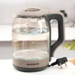 The Better Home Fumato Glass Electric Kettle 1.8L | Borosilicate Glass 1500 Watts | Auto Cut-Off 360 Degree Rotating Base | Stainless Steel Bottom For Hot Water Milk Boiler | Blue Led Light