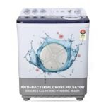 Haier 8 kg 5 Star Vortex pulsator Semi Automatic Top Load Washing Machine (HTW80-186,Burgundy)