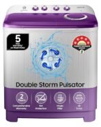 Samsung 7 kg, 5 star, Semi Automatic Top Load Washing Machine (WT70M3000UU/TL, Air Turbo Drying, LIGHT GRAY, 5 Year Warranty on Wash Motor)