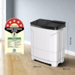 Godrej 8 Kg 5 Star Tri-Roto Scrub Pulsator Semi-Automatic Top Load Washing Machine Appliance (WSEDGE ULT 80 5.0 DB2M CSBK, Crystal Black) - Image 2