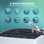 Haier 7 Kg 5 Star Fully Automatic Top Load Washing Machine with Oceanus Wave Drum, Magic Filter, 8 Wash Programs (HWM70-AE, Moonlight Silver, Stainless Steel Drum, 15 Mins Quick Wash) - Image 3