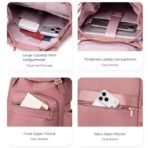 Chantria Backpack Stylish Women Flap Backpack 18L - Magnetic Drawstring Laptop Backpack for 14-Inch Laptop, Water-Repellent Nylon Casual Daypack Coellege Bag for Office, Travel & Daily Use - Image 2