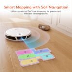 ILIFE V20 Robot Vacuum Cleaner with SoF Laser Navigation, 5000Pa Suction, 2-in-1 Vacuum & Mop, Customized Cleaning, Ideal for Pet Hair and All Floor Types, App, Alexa, Google Home & Remote Control[AA1098/29] - Image 4
