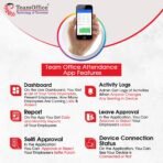 Team Office Touch-Less Face Attendance Device with Cloud Attendance Software (Face + Wi-Fi), Black - Image 4