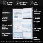 Samsung 236 L, 3 Star, Convertible, Digital Inverter with Display Frost Free Double Door Refrigerator (RT28C3733S8/HL, Silver, Elegant Inox) - Image 2